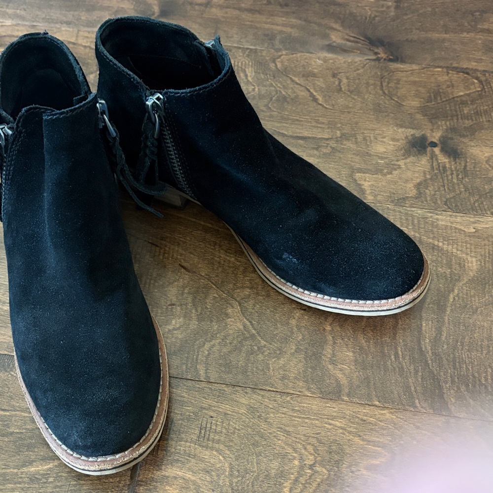 Dolce Vita Black Suede Sutton Bootie - 8 - Picture 7 of 8